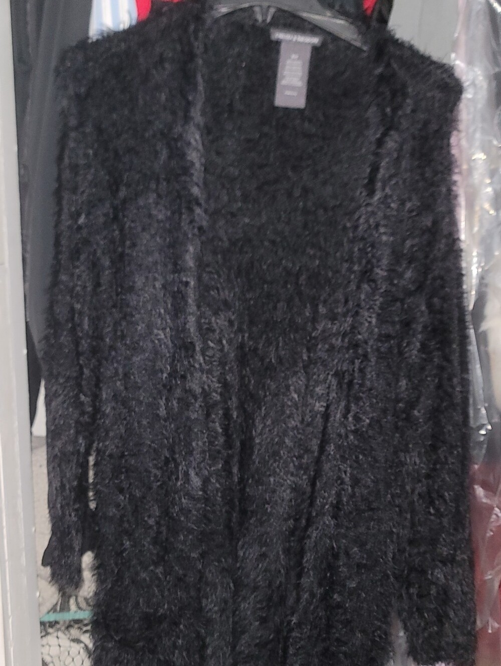 Black Fuzzy Cardigan